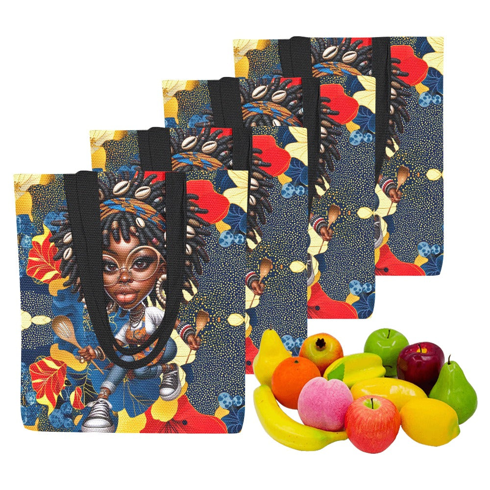 Canvas Tote Bag (Model1657) (Set of 4)