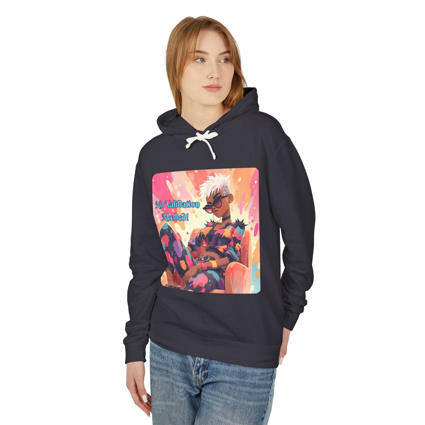 Empowering Affirmations Lightweight Hoodie, Inspirational Sweatshirt, Self Love