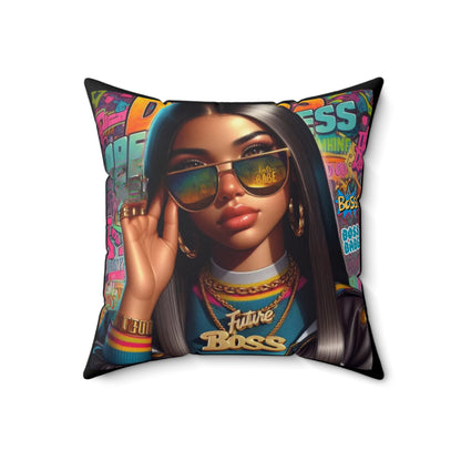 Future Boss Square Pillow #25