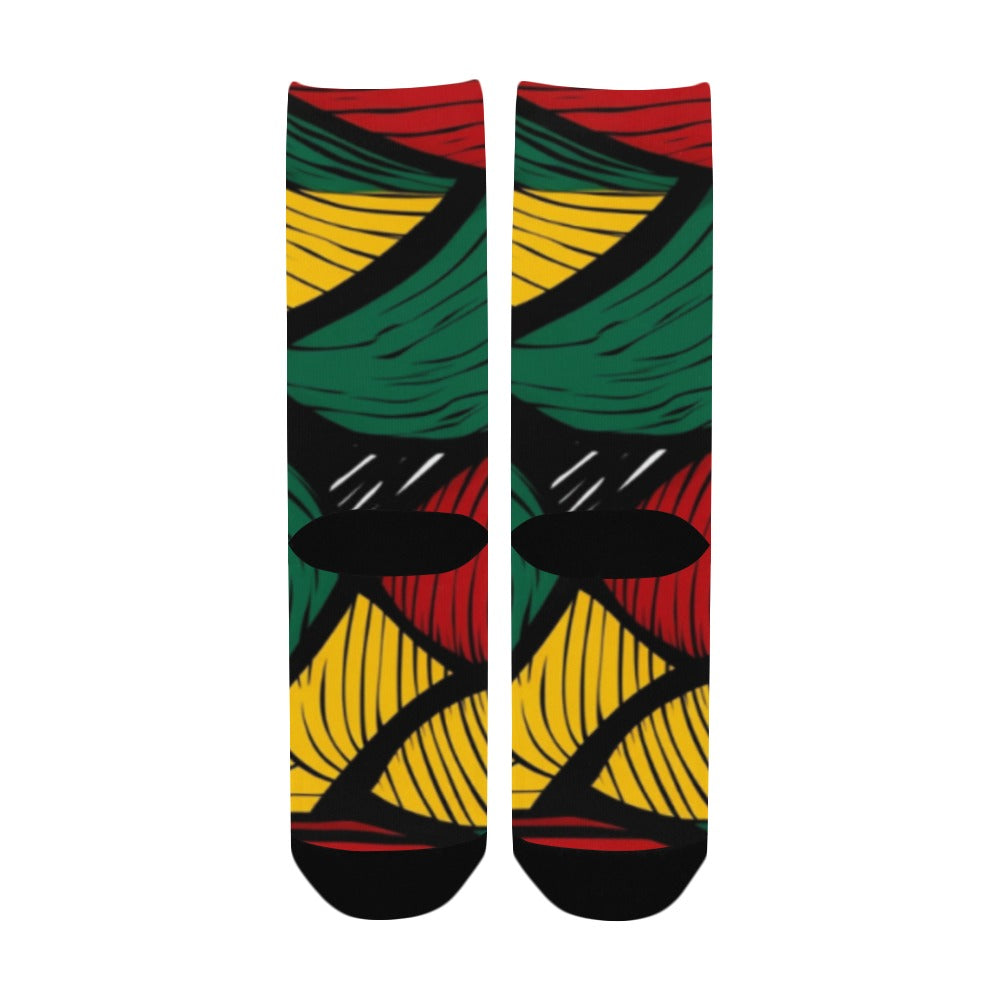 Geometric Pattern Socks for Men Women's Custom Socks