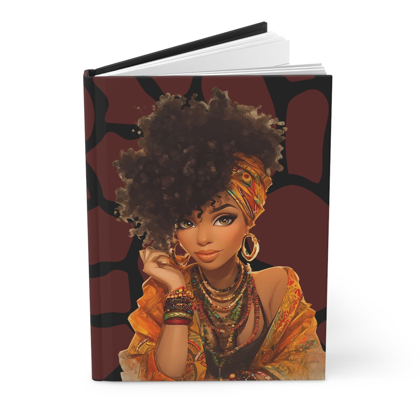 Afrocentric Hardcover Journal, Coffee Lover Planner, Black History Notebook, Inspirational Diary, Empowerment Sketchbook, Gratitude Journal,