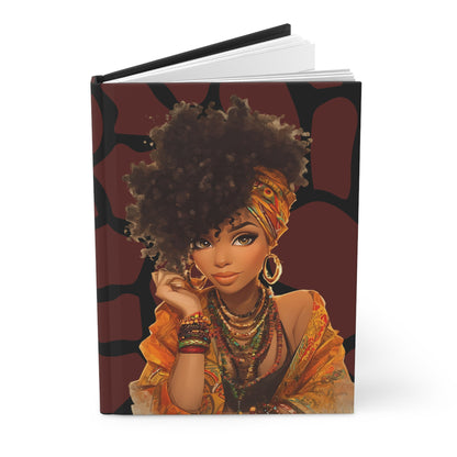 Afrocentric Hardcover Journal, Coffee Lover Planner, Black History Notebook, Inspirational Diary, Empowerment Sketchbook, Gratitude Journal,