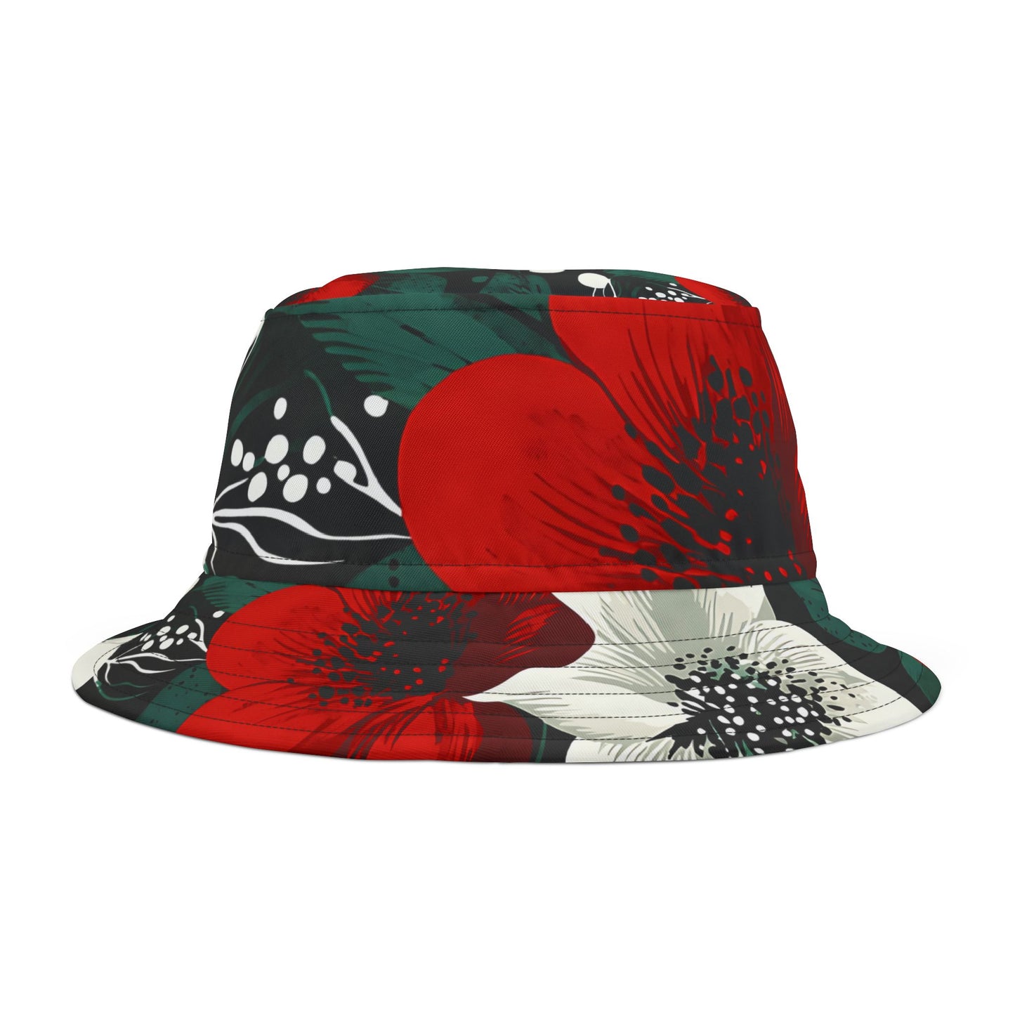 Vibrant Floral Bucket Hat Summer Accessory Unisex Hat Beachwear Casual Outdoor Fashion