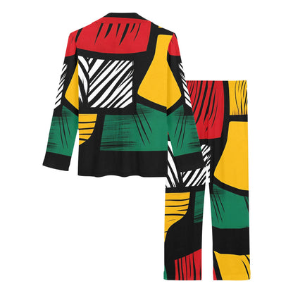 Geometric Pattern Women's Pajama Set Women's Long Pajama Set