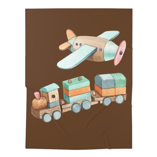 Train Baby Swaddle Blanket #TR1
