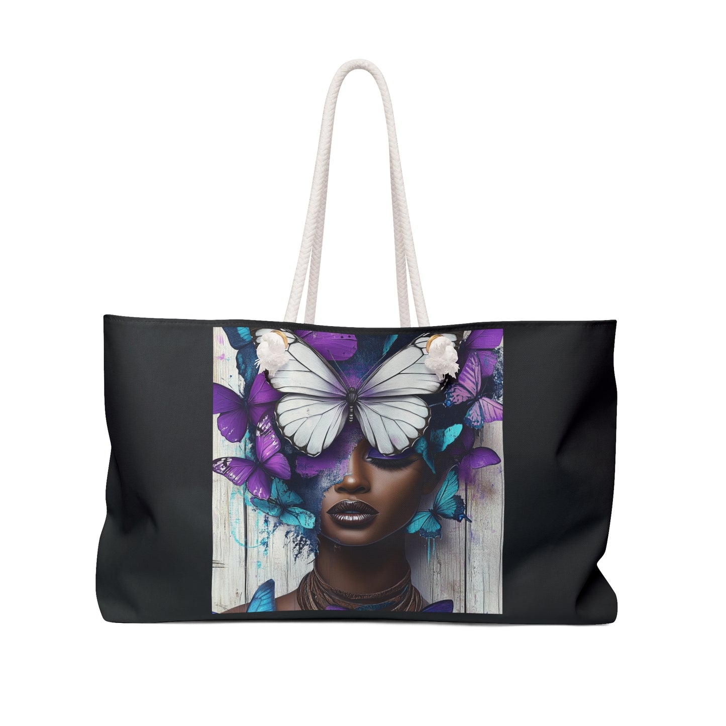 Butterfly Beauty Weekender Bag, Trendy Travel Tote, Overnight Duffel, Fashion,