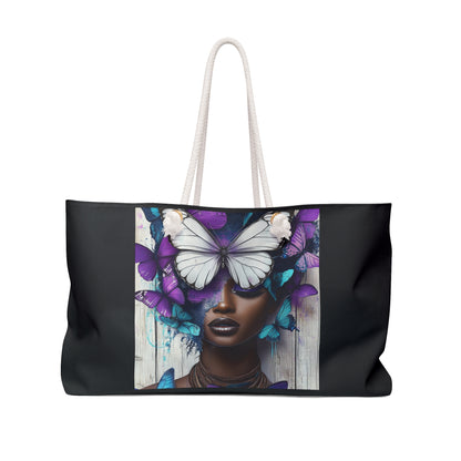 Butterfly Beauty Weekender Bag, Trendy Travel Tote, Overnight Duffel, Fashion,