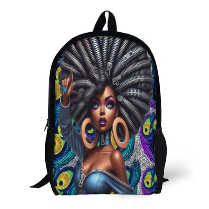 17 inch Black Schoolbag & Shoulder Backpack