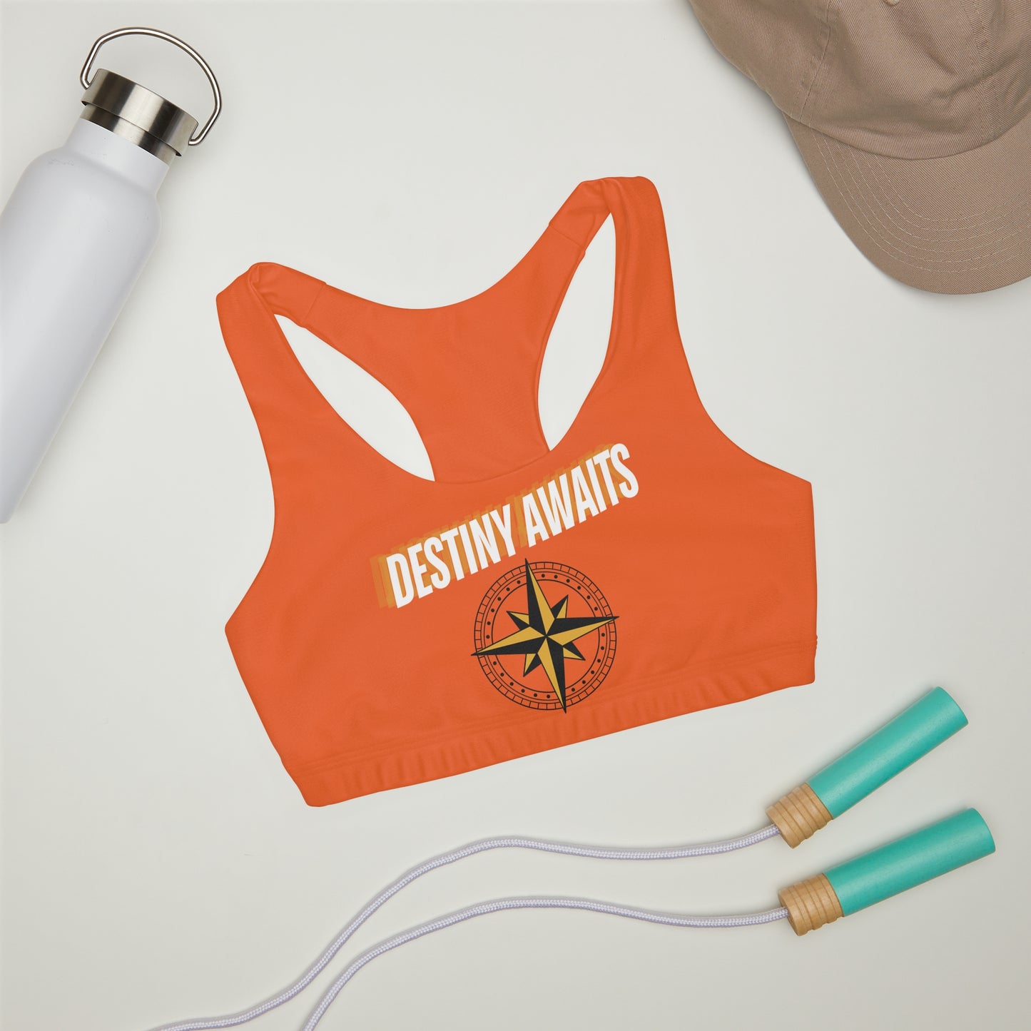 Destined For Greatness Girls' Double Lined Seamless Sports Bra (AOP) #1