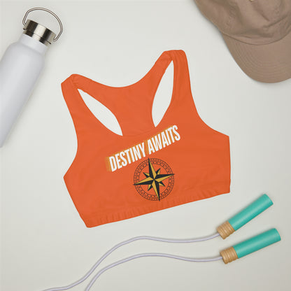 Destined For Greatness Girls' Double Lined Seamless Sports Bra (AOP) #1