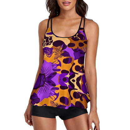 Tankini Two Piece Swimsuits QZ6072 (All-Over Printing on the Top)