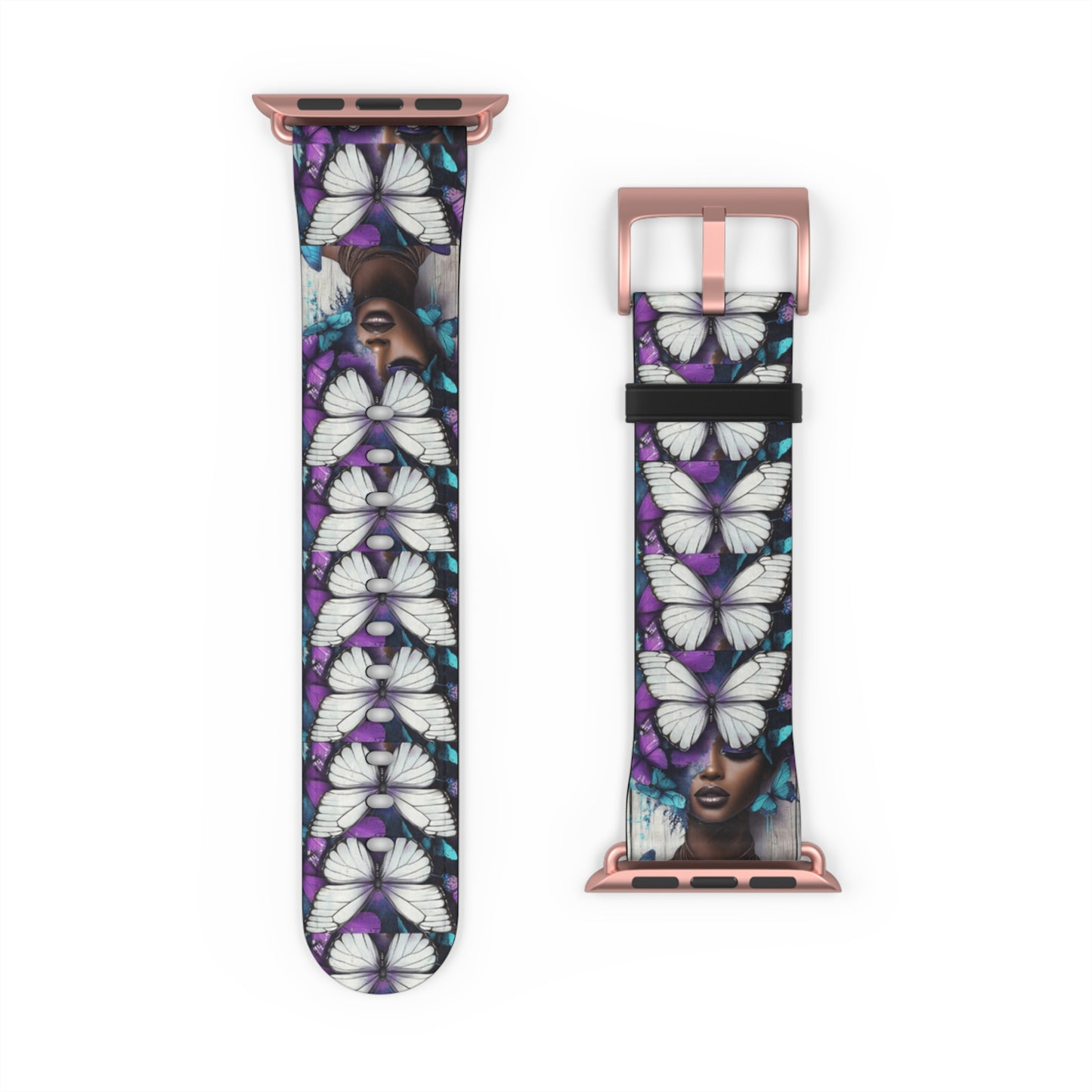 Colorful Butterfly Beauty Watch Band, Adjustable Smartwatch Strap, Floral Pattern, Unique Gift, Spring Fashion Must-Have #BB1