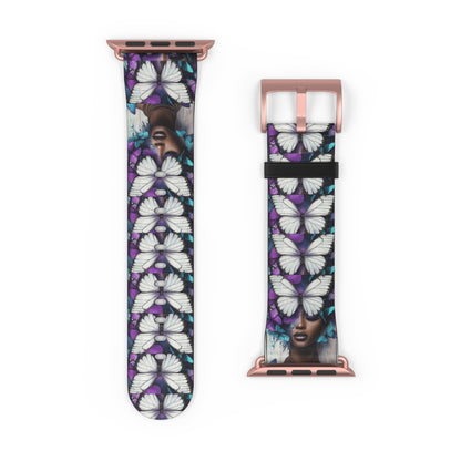 Colorful Butterfly Beauty Watch Band, Adjustable Smartwatch Strap, Floral Pattern, Unique Gift, Spring Fashion Must-Have #BB1