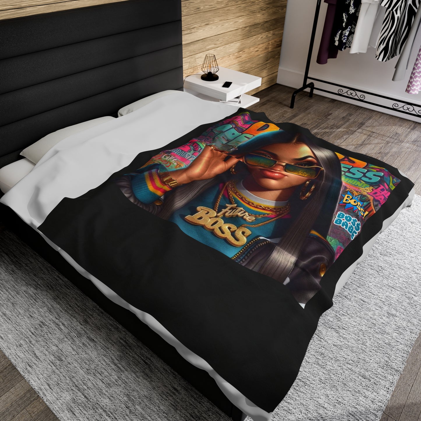 Future Boss Velveteen Plush Blanket #25