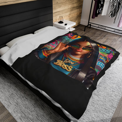 Future Boss Velveteen Plush Blanket #25