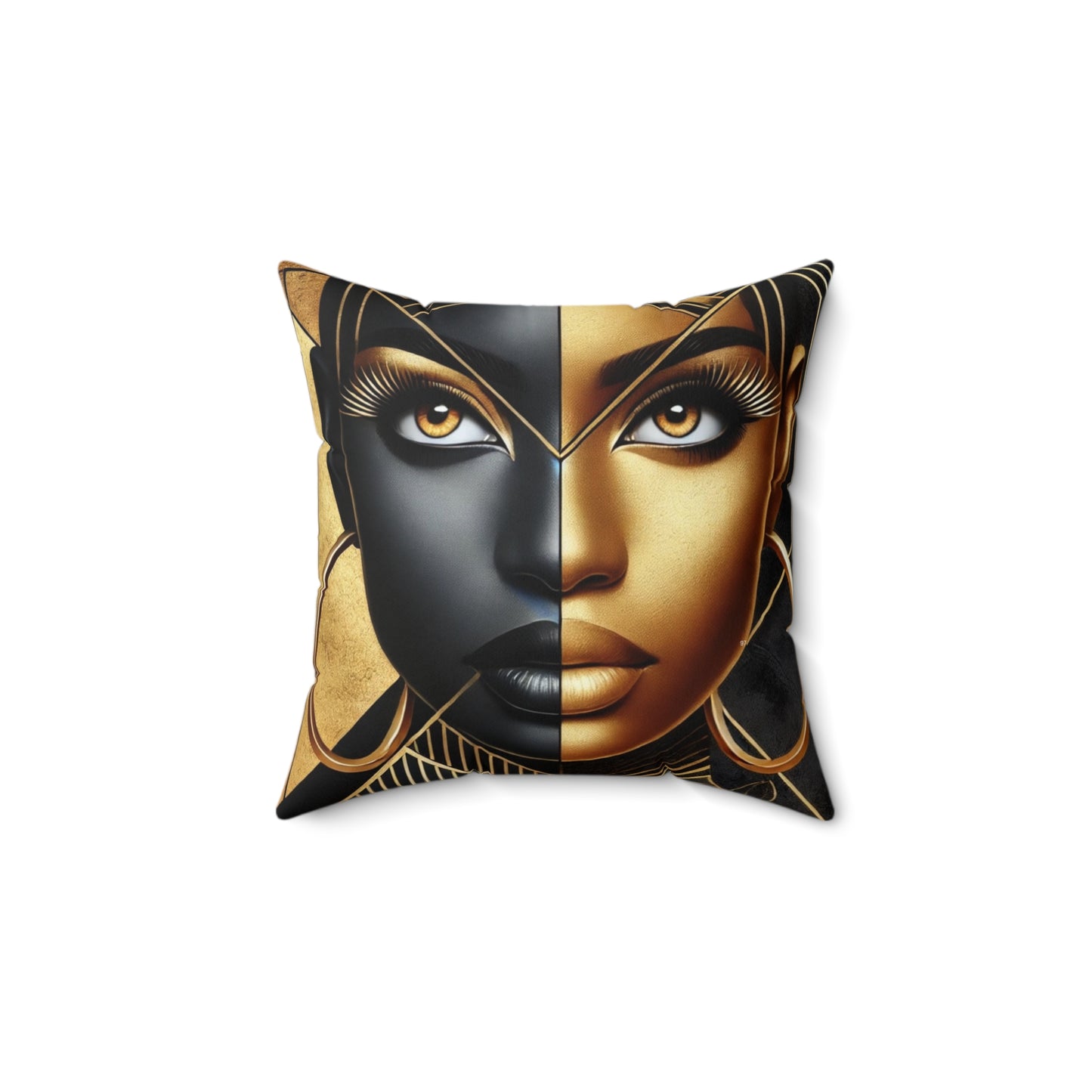 Amber Radiance Spun Polyester Square Pillow #AR1