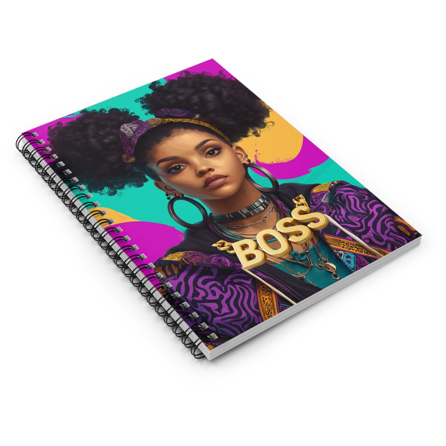 Boss Empowerment Spiral Notebook, Motivational Self-Love Journal, Ruled Line