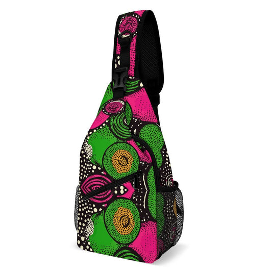 Abstract Create Unique Sling Bags with Our durable polyester (All-Over Printing)