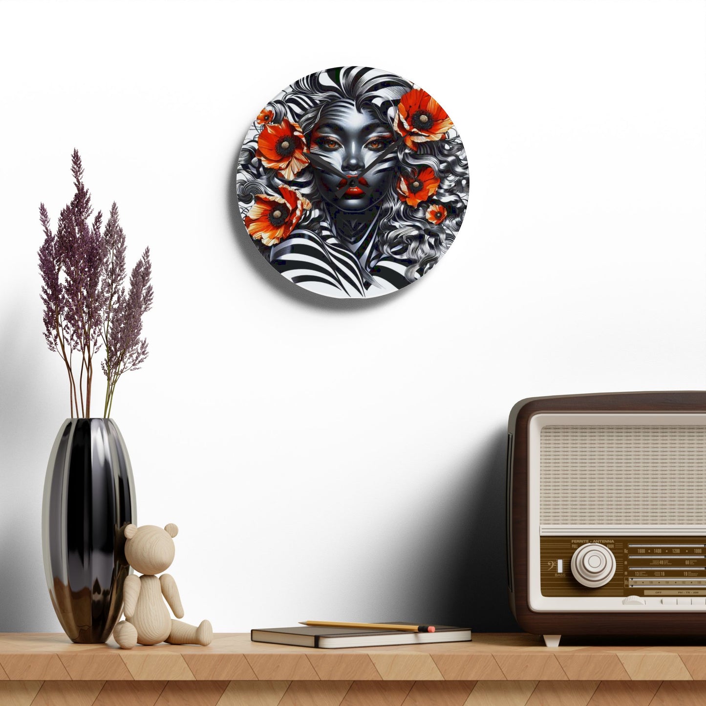 Zebra Fantasy Acrylic Wall Clock #ZF29