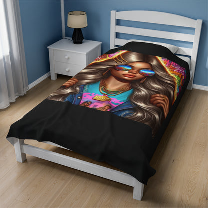 Future Boss Velveteen Plush Blanket #35