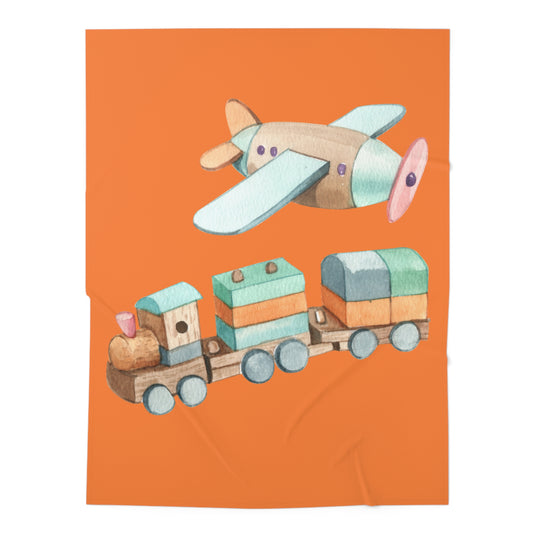 Train Baby Swaddle Blanket #TR1