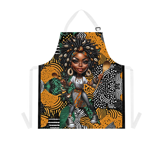 Afrocentric Apron - Bold Graphic Kitchen Cooking Wear, African Inspired Chef Apron, Ethnic Cooking Apron, Black History Month Gift, Cultural