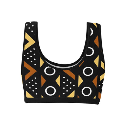 Afro Pattern Sports Bra Women's All Over Print Sports Bra (Model T52)