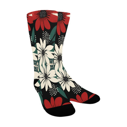 Floral Pattern Men's Socks Women's Custom Socks