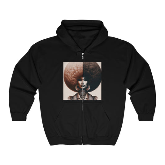 Afro Power Unisex Heavy Blend™ Full Zip Hooded Sweatshirt #AP3