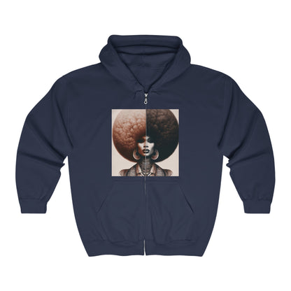 Afro Power Unisex Heavy Blend™ Full Zip Hooded Sweatshirt #AP3