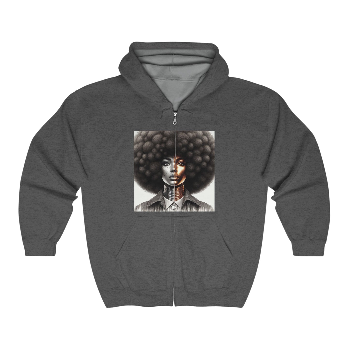 Afro Power Unisex Heavy Blend™ Full Zip Hooded Sweatshirt #AP9