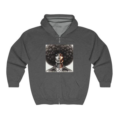 Afro Power Unisex Heavy Blend™ Full Zip Hooded Sweatshirt #AP9