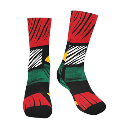 Geometric Pattern Socks for Men Trouser Socks (For Men)