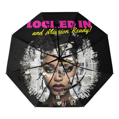 Locked In and Mission Ready Umbrella Anti-UV Foldable Umbrella (Underside Printing) (U07)