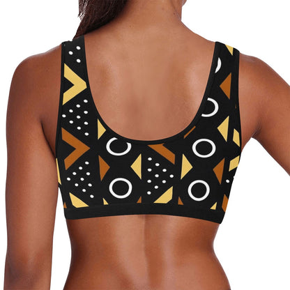 Afro Pattern Sports Bra Women's All Over Print Sports Bra (Model T52)