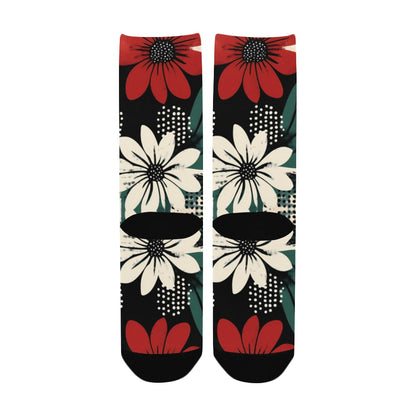 Floral Pattern Men's Socks Women's Custom Socks