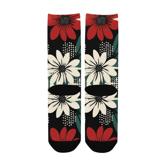 Floral Pattern Men's Socks Women's Custom Socks