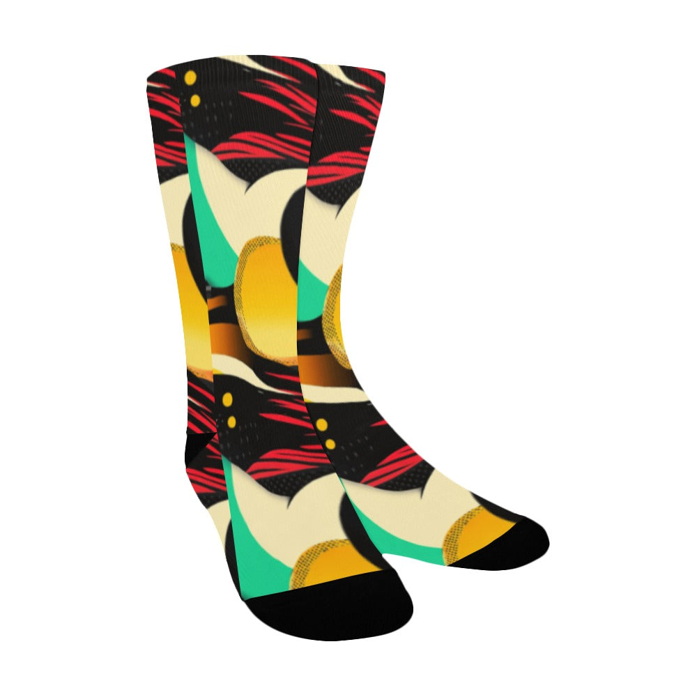 Geometric Pattern Socks for Men Women's Custom Socks