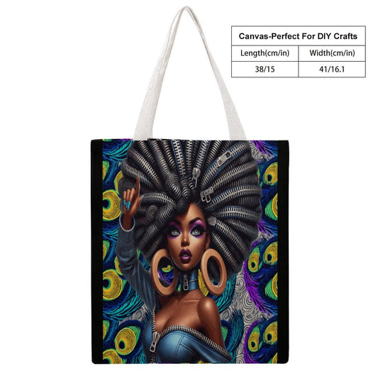 Martin Canvas Tote Handbag with Dual-sided Printing