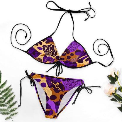 Halter Tie Front Bikini Set BK2059 (All-Over Printing)