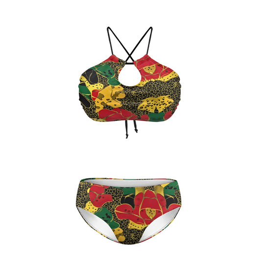 Women's strappy two-piece bikini swimsuit