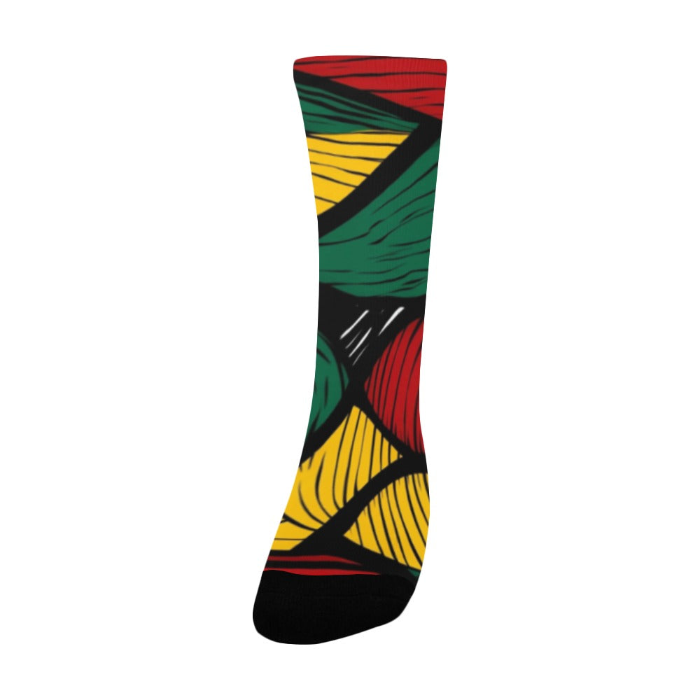 Geometric Pattern Socks for Men Women's Custom Socks