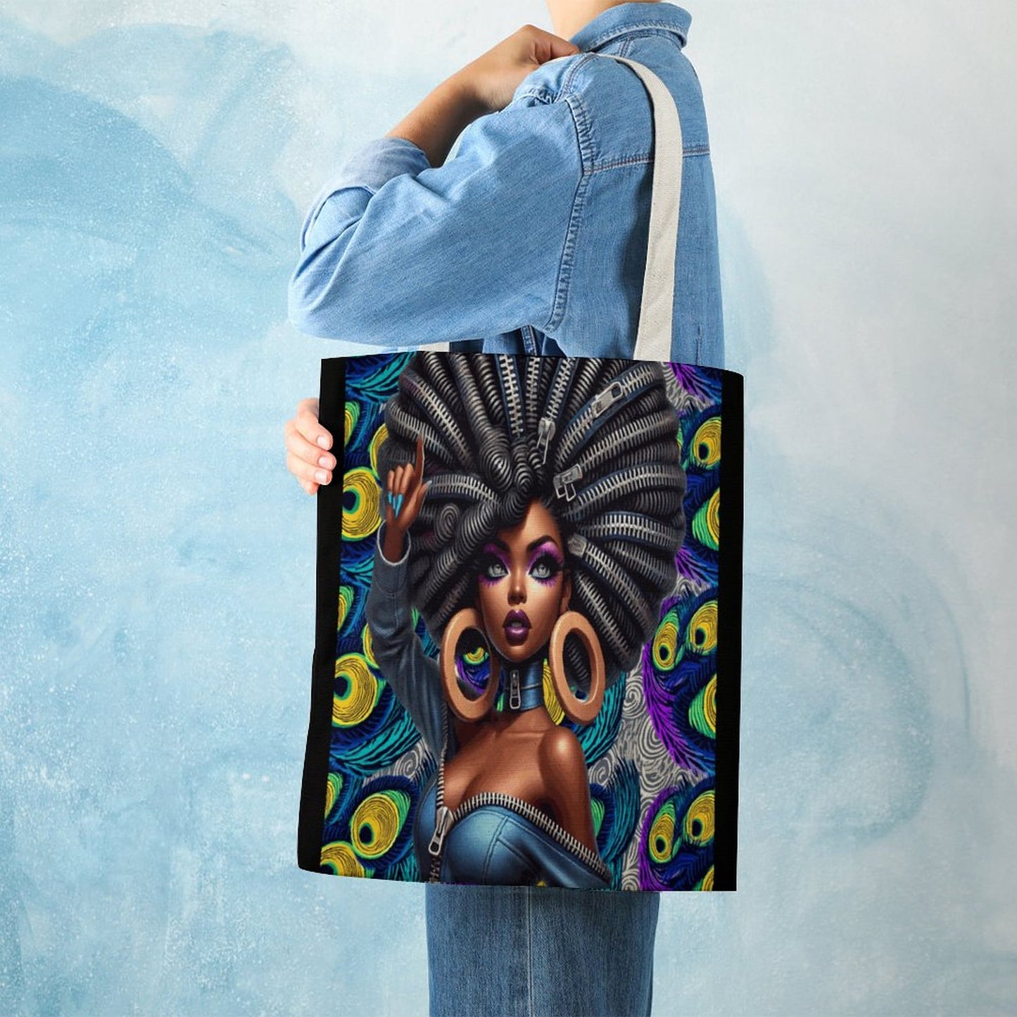 Martin Canvas Tote Handbag with Dual-sided Printing