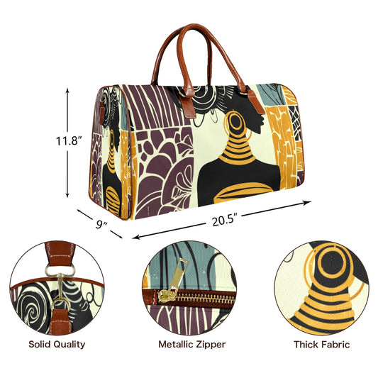 Legacy Personified Women's Large Capacity Travel Bag-Large (Brown Short Patch) (1737) Large Capacity Travel Bag-Large (Brown Short Patch) (1737)