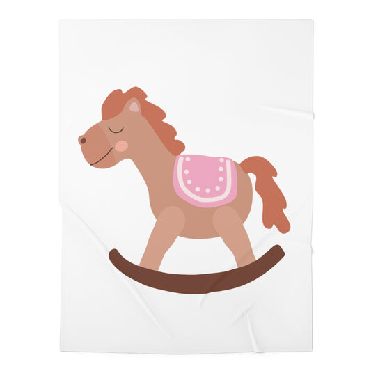 Rocking Horse Baby Swaddle Blanket #RH1