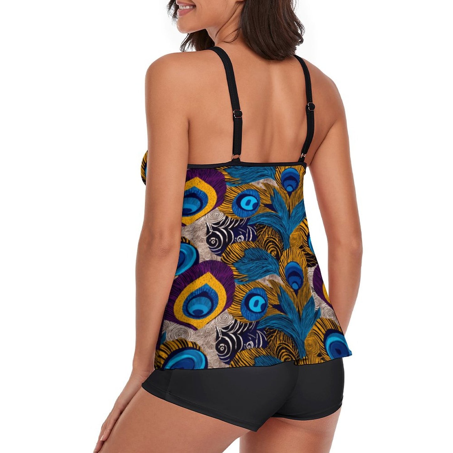 Tankini Two Piece Swimsuits QZ6072 (All-Over Printing on the Top)