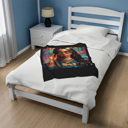 Future Boss Velveteen Plush Blanket #25