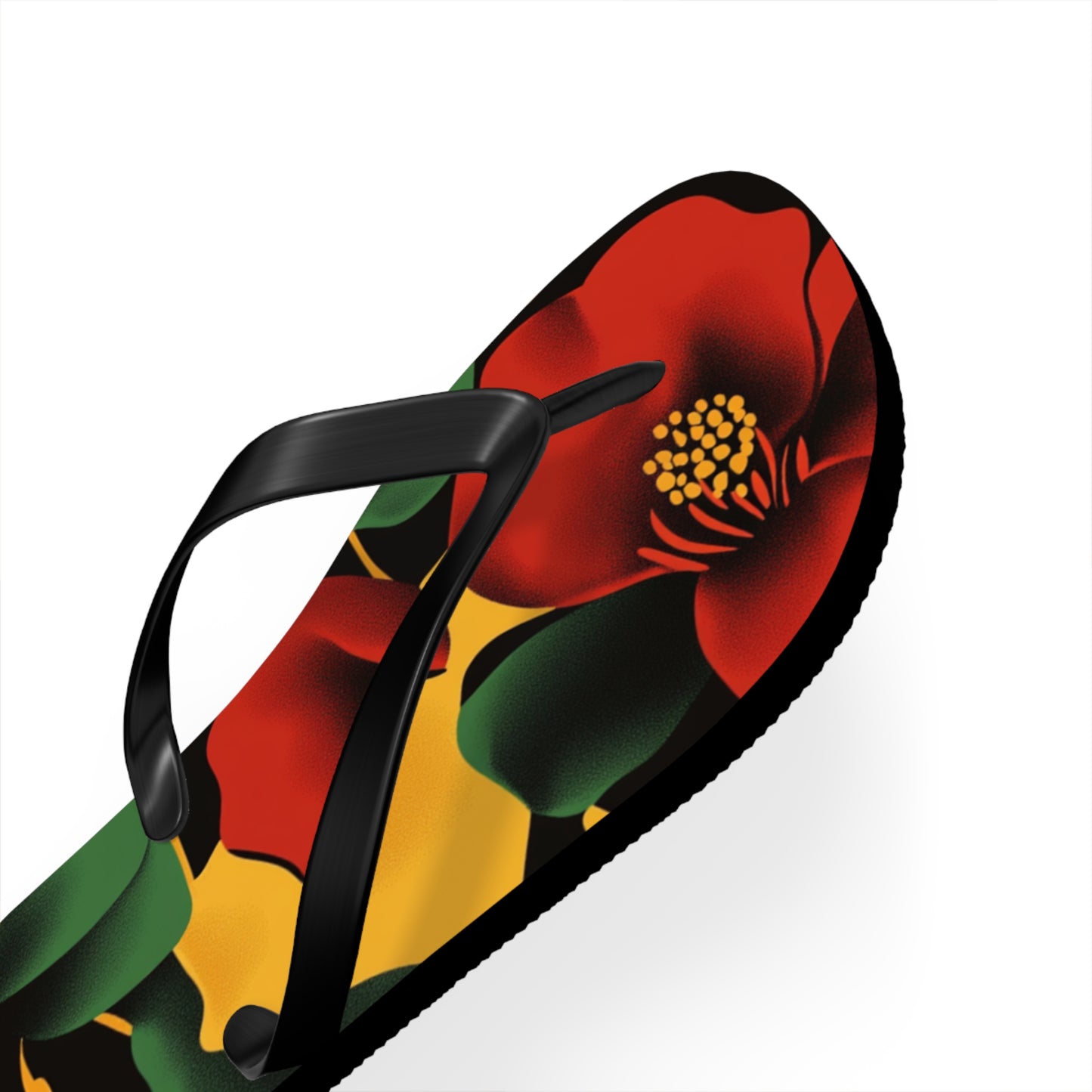 Tropical Floral Flip Flops | Beach Sandals for Summer Vibes Vacation Footwear Gift for Her Pool Party Shoes Comfortable Beachwear
