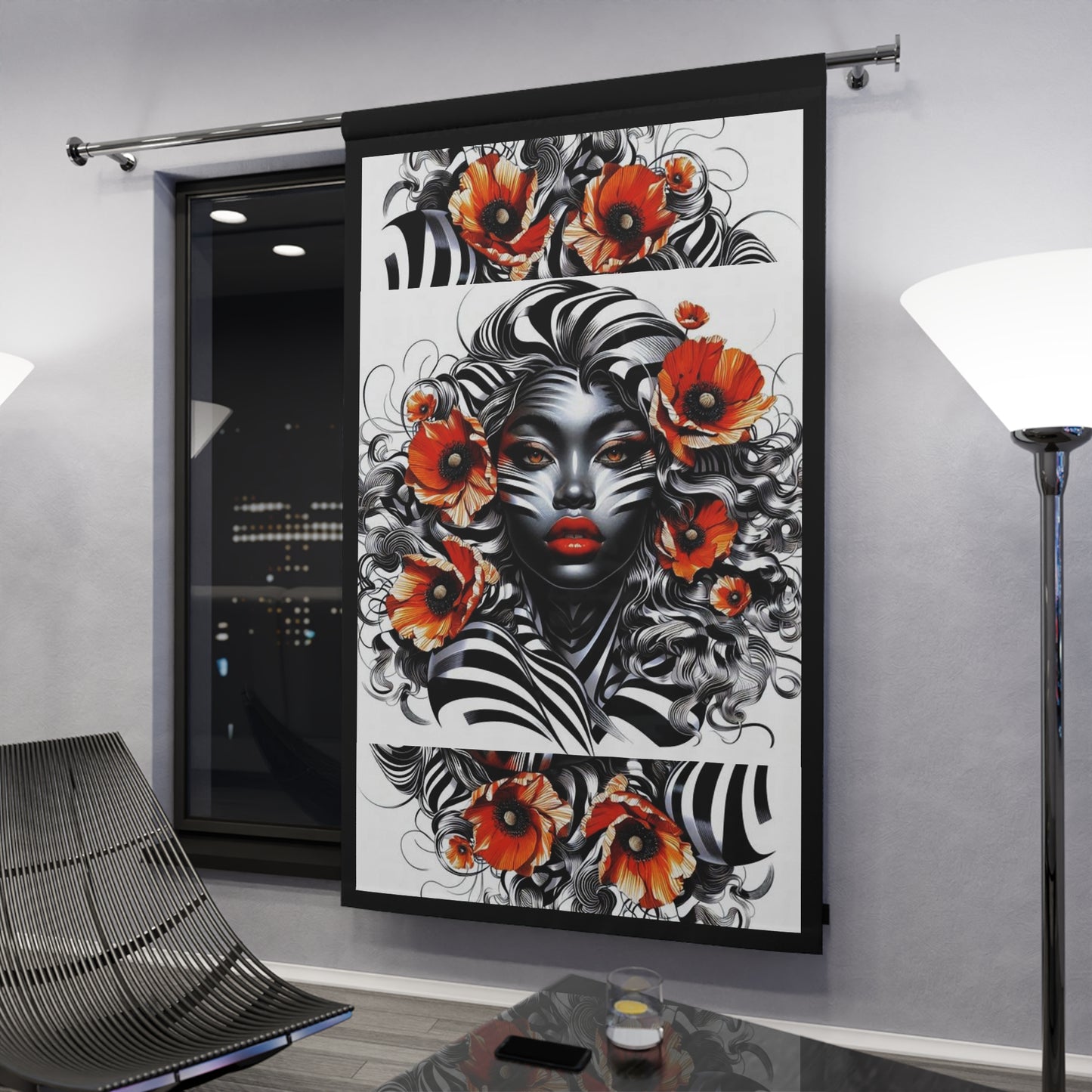 Zebra Fantasy Window Curtains (1 Piece) #ZF33
