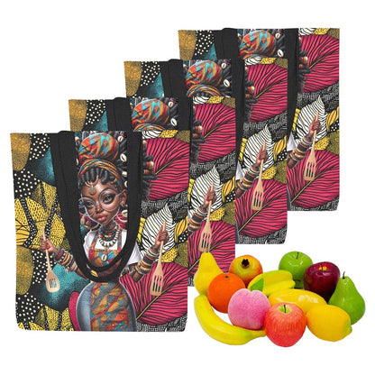 Canvas Tote Bag (Model1657) (Set of 4)